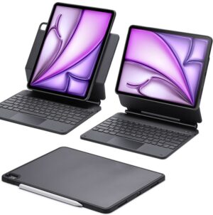 ESR Rebound Magnetic Keyboard Case 360 (คีย์บอร์ด US English) เคส iPad Air 13″ – Charcoal Grey / Black