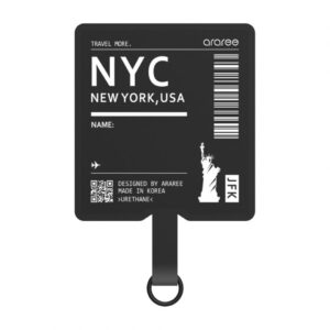 30 ARAREE Tag Holder NYC (New York) แผ่นสายคล้อง – Black